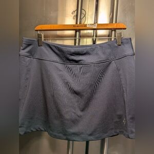 Jofit Club Navy Pull On Athletic Skort With 4" Inseam Shorts Poly Spandex Sz Lg